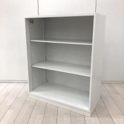 【見える化とコスパにフォーカスしたオープン書庫！人気シリーズのローキャビネット！】■コクヨ（KOKUYO）製　エディア（EDIA）　オープン書庫　ローキャビネット　■W900 × D450 × H1100 mm　■ホワイト【弊社使用欄：A01088171】