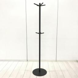 【事務所用や来客用、個室用としてもおすすめ！ポールハンガー！】■オカムラ(okamura)製　ハンガースタンド　ポールタイプ　コートハンガー　H1600㎜　■ブラック　≪リクルーティング・採用強化≫≪モチベーションUP・やる気向上≫≪ウェルビーイング≫
