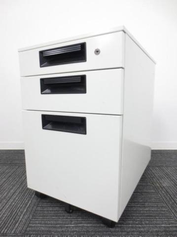 【中古】フラットライン SP-046SC-B3WH プラス（PLUS） ワゴン3段