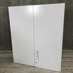 【同じ幅と奥行きの書庫の上に載せれば便利な上下書庫に！】コクヨ（KOKUYO）エディアシリーズ　両開き書庫（上置き）　■色：ホワイト　シリンダー錠タイプ(T8)