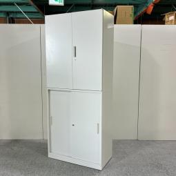 【4台限定】【中古オフィス家具】【鍵付キャビネット】【ナイキ　CWtype】【国産】【ホワイト】