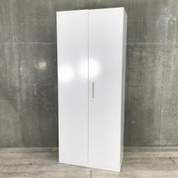 【人気の観音開きタイプ！取っ手が大きく使い勝手抜群！A4ファイルも沢山収納可能！】■ウチダ(UCHIDA)製　ハイパーストレージ(HS)シリーズ　両開き書庫　ハイキャビネット　■シリンダー錠　■ホワイト※搬入経路にご注意くださいませ。