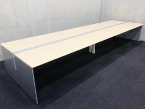 【大型フリーアドレスが入荷いたしました!!】コクヨ製 ワークヴィスタシリーズ ナチュラル天板 木目 感染症対策や、分社化にも最適です! W9600サイズ フリーアドレスデスク!!オフィスバスターズ 神戸店【関西/関東倉庫在庫】