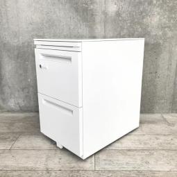 【在庫入替セール品！（本在庫限定価格）】【平机・フリーアドレスデスクのお供に！ダイヤル錠で鍵の持ち運び不要な3段ワゴン！】■ウチダ(UCHIDA)製　STワゴンシリーズ　3段ワゴン　フリアド用　H650㎜　■ホワイト　■ダイヤル錠　【弊社使用欄：A01090229】