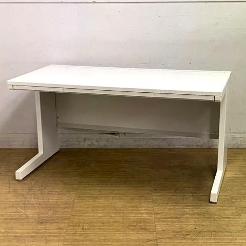 【8月7日入荷予定】平机 内田洋行 スカエナ 配線:Ktype(開閉式のカバータイプ) ホワイト天板 引き出し付き ゆったりつかえるW1400サイズ ※H700のためご注意ください【愛知・名古屋・豊田・静岡・浜松】