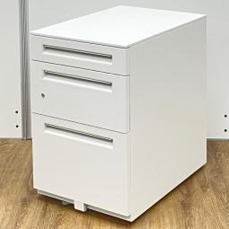 【在庫入替セール】【1台限定】ウチダ製　STシリーズ　ホワイトカラー　平机と一緒に　3段ワゴン！！(T8)