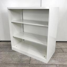 【出し入れしやすい！オープンキャビネット！よく使う資料やカタログ収納にオススメ！】■オカムラ（okamura）製　レクトラインシリーズ　オープン書庫　■W900×D450×H950 mm　■ホワイト