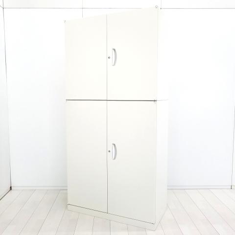【ちょうど良いサイズで使いやすい!】■生興(セイコー) クオールシリーズ 上下書庫セット(両開き2段+両開き3段) H1860mm ※多少日焼けがあるためお安く!【SEIKO FAMILY QUWALL 】A01089807 / A01089808