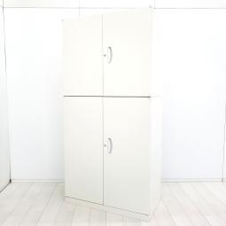 【ちょうど良いサイズで使いやすい！】■生興(セイコー)　クオールシリーズ　上下書庫セット（両開き2段＋両開き3段）　H1860mm　※多少日焼けがあるためお安く！【SEIKO FAMILY　QUWALL 】A01089807 / A01089808