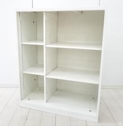 【よく使うファイルやカタログ収納に！】■オカムラ　レクトラインシリーズ　オープン書庫（2列・3段収納）　ホワイト【Okamura　Rectline】