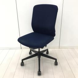 【在庫入替セール品！（本在庫限定価格）】【リアルシンクロリクライニング搭載で快適な座り心地！】■ウチダ（UCHIDA）製　クレネ（KRENE）チェア　ミドルバック　■クッションタイプ　肘なし　■ダークブルー【弊社使用欄：A01071702】【HU】