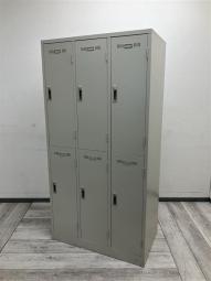 【省スペース化の定番品!常に人気の高い更衣用ロッカー!】■生興(SEIKO)製 SLKシリーズ 6人用ロッカー 更衣ロッカー 3列×2段 ■シリンダー錠 ■ニューグレー 【移転や増員を検討されている方にオススメ!】