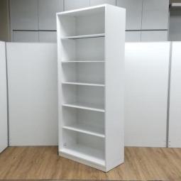 【在庫セール品：1台限定】（T8）■コクヨ(KOKUYO)製　エディア(EDIA)シリーズ　オープン書庫　ハイキャビネット　H2160㎜　■ホワイト　■ベース付き【オフィスの書類をスッキリ整理！　視認性に優れたオープン書庫セット！】