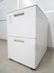 【在庫入替セール】（T8）【鍵の持ち運び要らずのダイヤル錠タイプ！　デスクまわり書類整理に活躍！2段引き出しタイプが大量入荷！】■コクヨ製　GTシリーズ　2段ワゴン　ホワイト　ダイヤル錠【入替セールにつき20%OFF！】