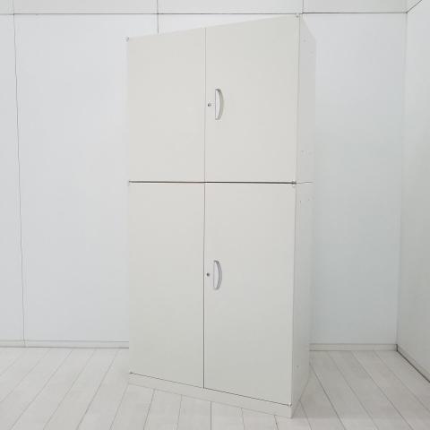 ※背面の日焼けが目立つためお安く!■生興(セイコー) クオールシリーズ 上下書庫セット(両開き2段+両開き3段) H1860mm ■ちょうど良いサイズで使いやすい!【SEIKO FAMILY QUWALL 】