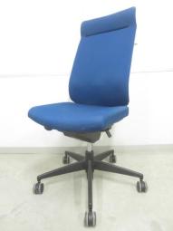【在庫入替セール】【背骨のＳ字形状にジャストフィット！サポート感とフィット感の絶妙なバランス！】■コクヨ　ウィザードチェア　ターコイズブルー　エクストラハイバック　ハンガー付　ホワイトシェル　■スタイリッシュなデザインで快適なワーキングチェア！【KOKUYO　Wizard2】【K6】