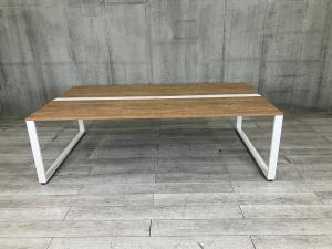 【8/18(火)入荷予定商品！】【テーブルとしてもフリアドとしても使用のできる万能型！】■イトーキ(ITOKI)製　ノットワーク(knot Work)シリーズ　フリーアドレスデスク　ワークテーブル　W2400×D1400×H720mm　■2枚天板　■木目ナチュラル≪リクルーティング・採用強化≫≪モチベーションUP・やる気向上≫≪ウェルビーイング≫