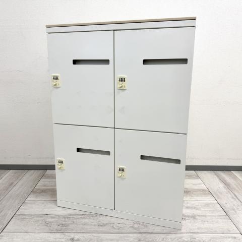 【中古】レクトラインロッカー 4B25YX ZA75 オカムラ（okamura） 4人用パーソナルロッカー