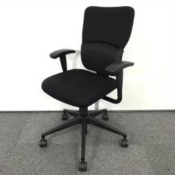 【西】スチールケース(Steelcase)製 レッツビーチェア(LetsB) 肘付き ハイバック 可動肘 ブラック
