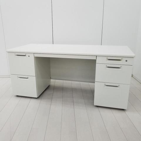 【中古】LEED LE-NC0470-3　W4 プラス（PLUS） 両袖机