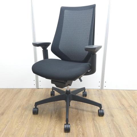 【中古】デュオラ メッシュ  コクヨ（KOKUYO） 肘付ハイバックチェア