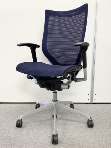 【中古】バロンメッシュチェア  オカムラ（okamura） 肘付ハイバックチェア