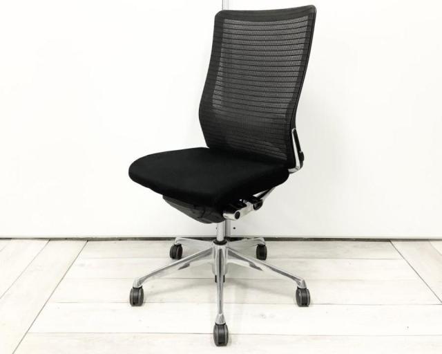 【中古】コーラルメッシュ  オカムラ（okamura） 肘無ハイバックチェア