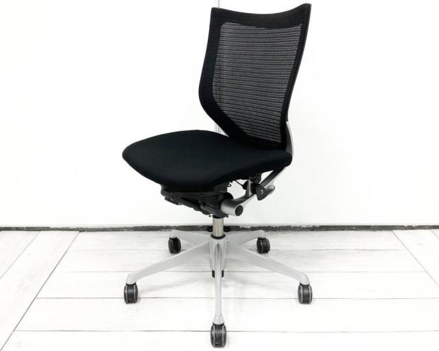 【中古】バロンチェア CP83DR 2494 オカムラ（okamura） 肘無ローバックチェア