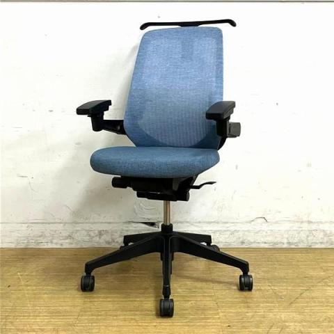 【在庫入替セール】イトーキ ノート ハイバックモデル アジャスタブル肘 テクスチャードメッシュ 張地:ダックブルー コートハンガー&ランバーサポート付き
