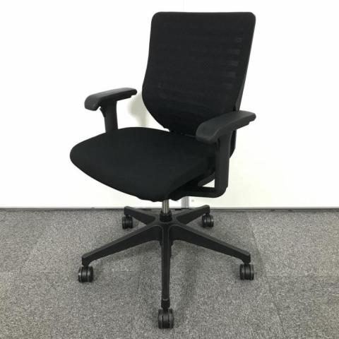 【中古】エピオスチェア KE-460GB-T1T1T1 イトーキ（ITOKI） 肘付ローバックチェア