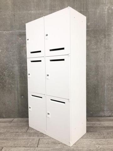 【中古】レクトラインロッカー  オカムラ（okamura） 6人用パーソナルロッカー