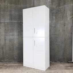 【在庫入替セール品】【観音開きで必要な書類がラクに取り出せる！】■コクヨ（KOKUYO）製　エディア（EDIA）シリーズ　上下両開き書庫セット　ハイキャビネット　■ホワイト　■ダイヤル錠　※非常解除キーは付属ございません。(T8)