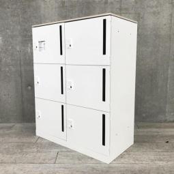 【白天板付き！】【在庫入替セール品！】6人用 メールロッカー 投函口付 ダイヤル錠 マスターキー付属なし ホワイト オススメ(おすすめ) 大人気 ・OKAMURA/オカムラ ・Pixline/ピクスライン