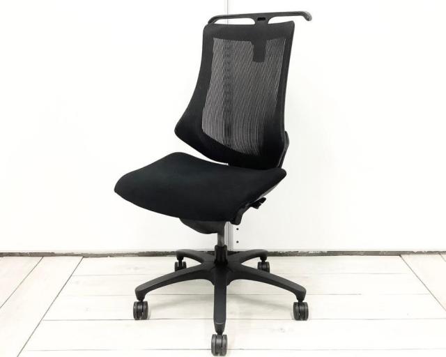 【在庫入替セール品】■イトーキ（ITOKI）　エフチェア　肘無し　ハイバック　メッシュバック　■ブラック