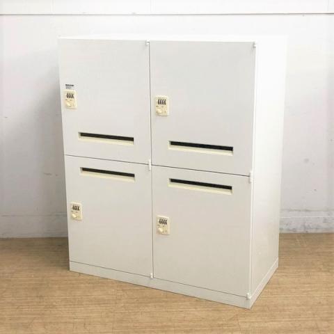 【中古】レクトラインロッカー 4B382Y ZA75 オカムラ（okamura） 4人用パーソナルロッカー