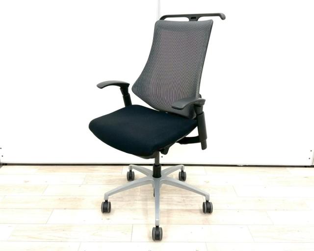 【中古】エフメッシュ KF377JAHMZTT1W9 イトーキ（ITOKI） 肘付ハイバックチェア