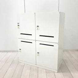 【これ1台で4人分の収納可能！人気のメールロッカー！】■オカムラ製　レクトラインロッカー　4人用パーソナルロッカー　■ダイヤル錠　■ホワイト　≪リクルーティング・採用強化≫≪モチベーションUP・やる気向上≫≪ウェルビーイング≫