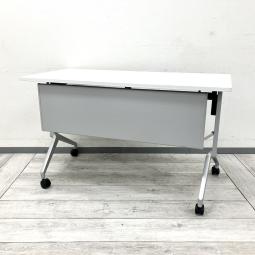 【法人様限定！来店予約で中古商品8％OFF！9月末まで　岐阜店】
【省スペース収納が可能！レイアウト変更に便利なサイドスタックテーブル！】

■コクヨ製　リーフラインシリーズ　サイドスタックテーブル　W1200×D600×H720mm　ホワイト
■会議室・研修室・ミーティングスペースにおすすめ！
■使用しない時は天板を跳ね上げて省スペースに収納可能。キャスター付きで移動やレイアウト変更もスムーズです！【ITOKI Leafline】