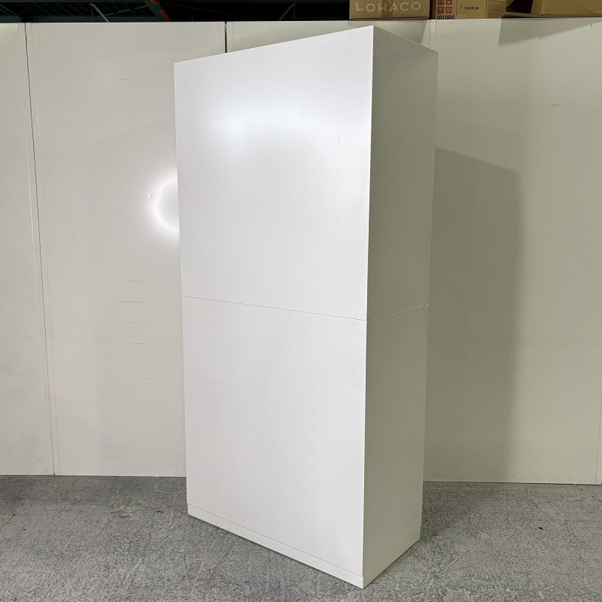 ccoc 【中古品】Pod 第2世代 ホワイト2台セット 中古】エディア コクヨ/KOKUYO ハイキャビネット／引き違い＋引き違い