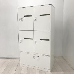 【1段ラテラル×4人用パーソナルロッカー！書類と個人収納を1台に集約！】■オカムラ（okamura）製　レクトライン（Rectline）シリーズ　ラテラル書庫＋4人用パーソナルロッカー　W900×D450×H1640mm　■ダイヤル錠　■ホワイト【CU】【関東倉庫在庫品】【弊社使用欄：A01082027】