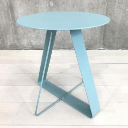 【大人気メーカー製の未使用品！　オシャンティーな空間を演出！】■オカムラ　nel　カフェテーブル　type-A　W400×H450mm　円形　スチール脚　セージ　サイドテーブル　ローテーブル【新古品】【ABW】≪リクルーティング・採用強化≫≪モチベーションUP・やる気向上≫≪ウェルビーイング≫