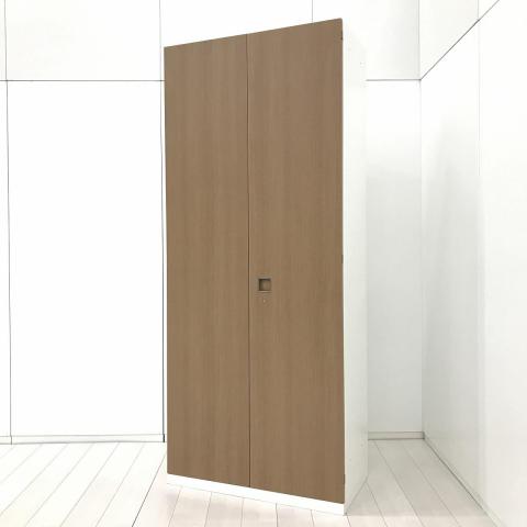 【圧倒的な保管量!オフィス書類をスッキリ整理!】■オカムラ(okamura)製 レクトライン(Rectline)シリーズ 両開き書庫 ハイキャビネット H2150mm ■鍵なし ■ホワイト 扉部分ナチュラル【CU】【関東倉庫在庫品】【弊社使用欄:A01092024】