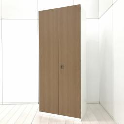 【圧倒的な保管量！オフィス書類をスッキリ整理！】■オカムラ（okamura）製　レクトライン（Rectline）シリーズ　両開き書庫　ハイキャビネット　H2150ｍｍ　■鍵なし　■ホワイト　扉部分ナチュラル【CU】【関東倉庫在庫品】【弊社使用欄：A01092024】
