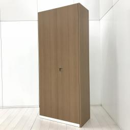 【圧倒的な保管量！オフィス書類をスッキリ整理！】■オカムラ（okamura）製　レクトライン（Rectline）シリーズ　両開き書庫　ハイキャビネット　H2150ｍｍ　■右側面天板付き　■鍵なし　■ホワイト　扉部分ナチュラル【CU】【関東倉庫在庫品】【弊社使用欄：A01092025】