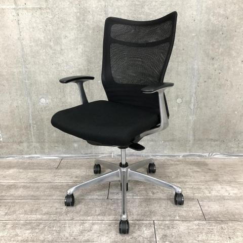 【中古】フィーゴメッシュチェア CJ51BR FDM1 オカムラ（okamura） 肘付ハイバックチェア
