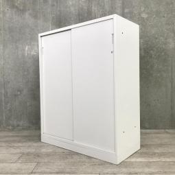 【西】◆イトーキ　エスキャビネット　ローキャビネット引き違い　ホワイト　2枚引き戸　天板なし　　【九州】【福岡】【福岡西店】