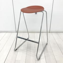 【軽やかなデザインとツートンカラーが特徴のミーティングチェア！】■ウチダ（UCHIDA）製　 MS-18HCシリーズ　ハイスタッキングスツール　肘無し　　■座面 オレンジ×座面裏 ホワイト　【CU】【関東倉庫在庫品】【弊社使用欄：A01093360】