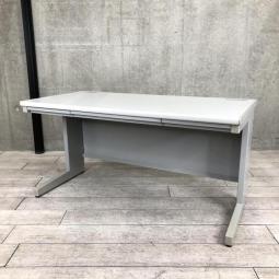 【ゆとりのあるワークスペースで作業効率アップ！スタンダードなデザインで使いやすい！】■ウチダ(UCHIDA)製　フィードエヌ(FEED-N)シリーズ　平机　引出付き　W1400㎜　■ライトグレー