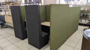 【限定1台】【在庫入替品】【周囲を気にせず集中できる！個人ワークに最適な2名用ブース！】
 ■集中作業・WEB会議・オンラインミーティングにおすすめ！ ■視線や周囲の音を適度に遮り、オフィス内に快適なパーソナルワークスペースを実現！