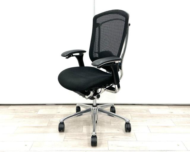 【中古】コンテッサチェア CM32AB FBF1 オカムラ（okamura） 肘付ハイバックチェア